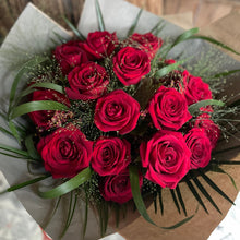 Load image into Gallery viewer, 24 red rose compact valentines bouquet delivery luxury flowers bits and buds leighton buzzard