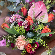Load image into Gallery viewer, hot pink and orange tropical and spring flower gift bouquet for Mother's day 2026 m&s
