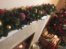 Load image into Gallery viewer, Christmas Garland by the Metre | Fresh foliage | Decorated