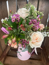 Load image into Gallery viewer, mother's day flowers in a pink jug from local florist in leighton buzzard
